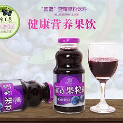 圆蓝 蓝莓果粒饮料健康果汁蓝莓汁富含花青素255ml 1瓶新品热卖图片大全 邮乐官方网站